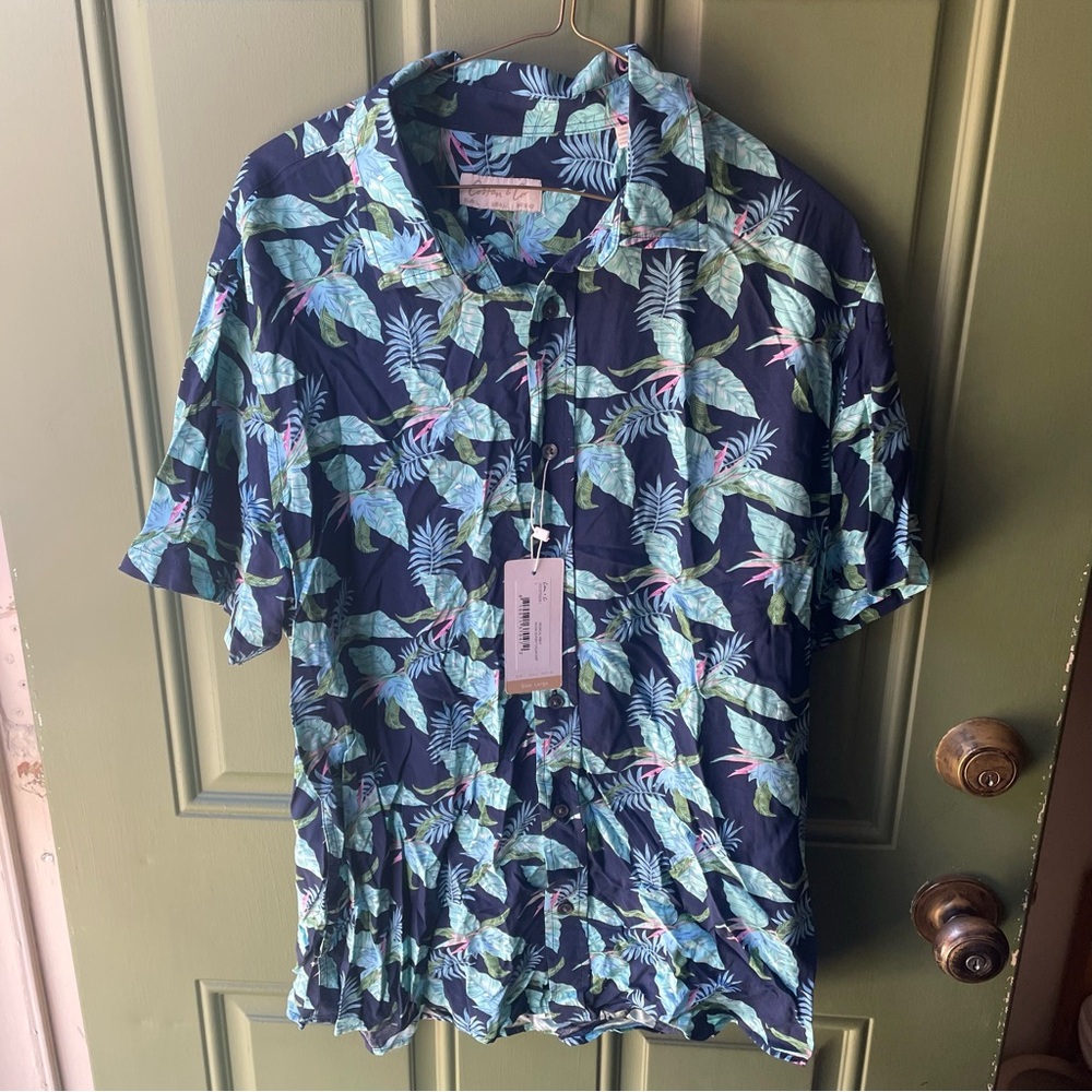 Cotton & Co Tropical Leaf Men's Shirt
